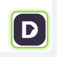 The D button at the bottom right of the screen, highlighted.