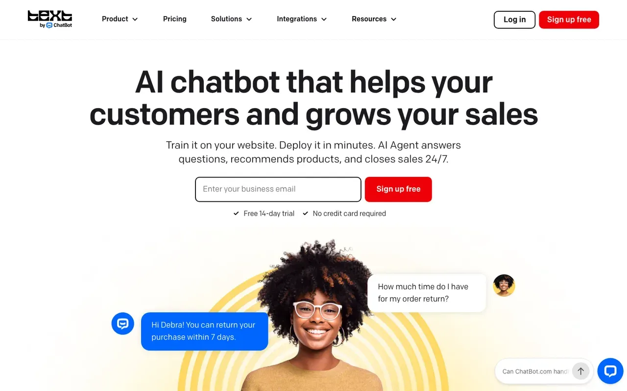 ChatBot.com homepage, screenshot from September 2026