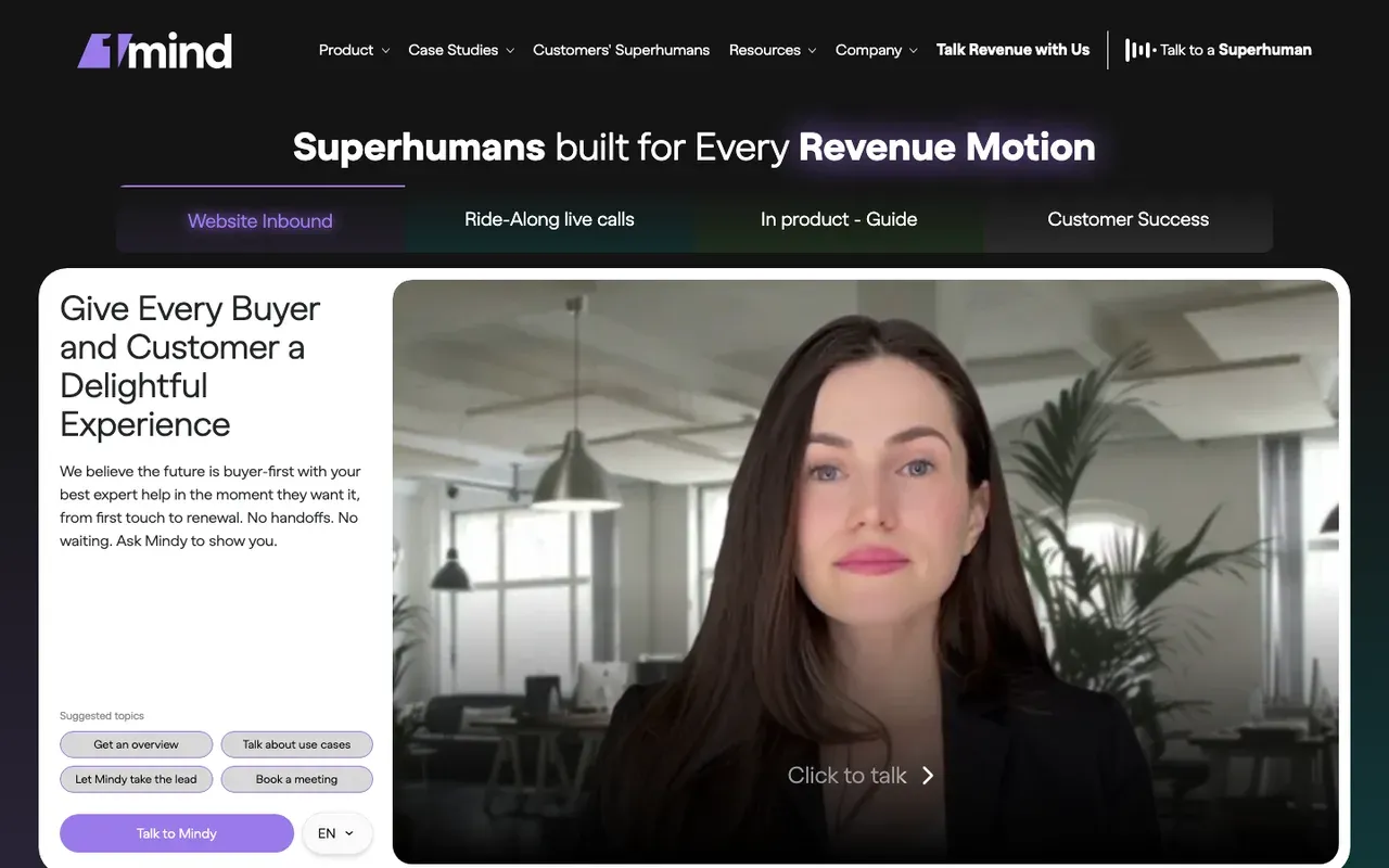 1mind homepage, screenshot from September 2026